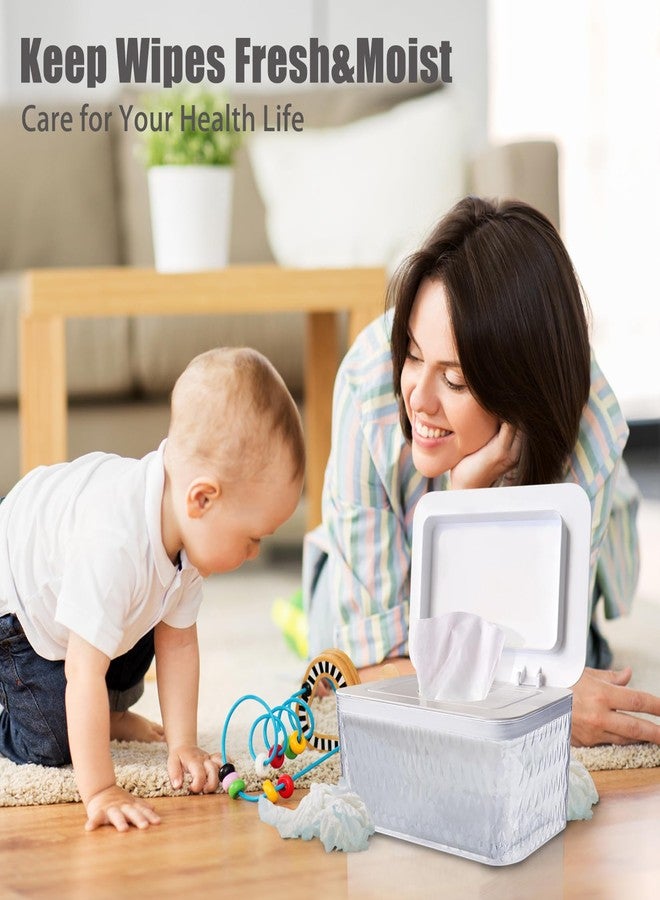AWGOU Wet Baby Wipes Dispenser - Large Capacity Wipe Holder Seal-Designed Dust-Proof Wet Wipes Container Keep Diaper Wipes Fresh - Image 4